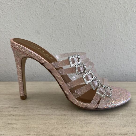 Kurt Geiger PIERRA VINYL MULE Pale Pink US 6 EUR 36 Party Heels - Picture 3 of 15